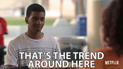 Man Talking To Woman About Netflix Trend GIF
