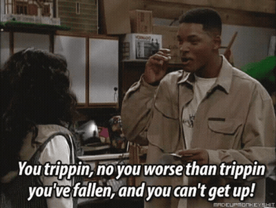 A Man Talking To A Woman With The Words You Trippin No You Worse Than Trippin GIF