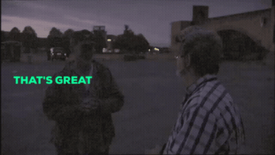 A Man Talking To Another Man With The Words That 'S Great And It 'S Gonna Be Great On The Bottom GIF