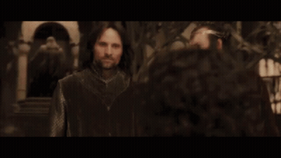 A Man Talking To Another Man With The Words You Have My Sword And Give Me Might You Slacker On The Bottom GIF