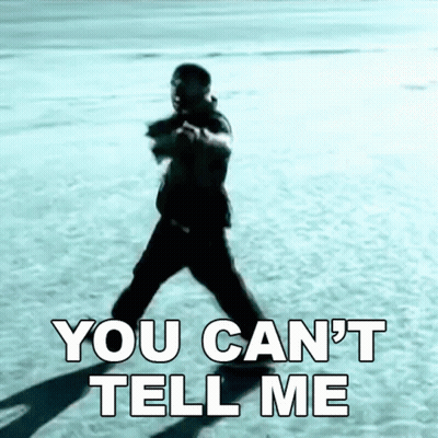 A Man Walking On A Beach With The Words You Can 'T Tell Me GIF