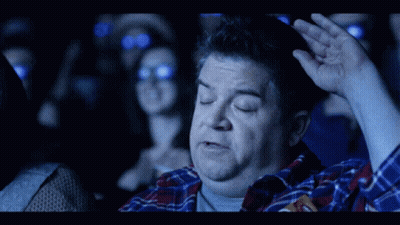 A Man Wearing 3D Glasses Is Watching A Movie And Says This Is Gonna Suck GIF