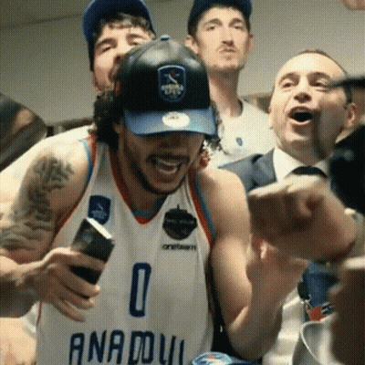 A Man Wearing A Basketball Jersey With The Number 0 GIF
