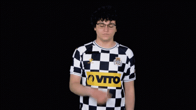 A Man Wearing A Black And White Checkered Shirt That Says Vito GIF