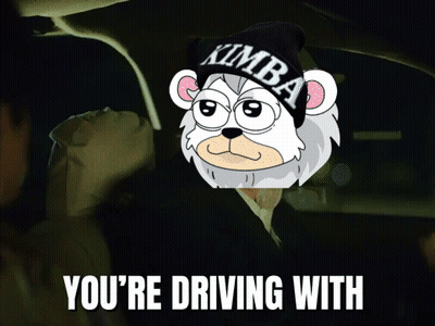 A Man Wearing A Black Beanie That Says Kimba On It GIF