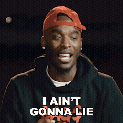 A Man Wearing A Black Hoodie And A Red Hat Says I Ain 'T Gonna Lie GIF