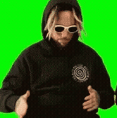 A Man Wearing A Black Hoodie And Sunglasses Is Giving A Thumbs Up . GIF