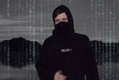 A Man Wearing A Black Hoodie That Says Walker GIF