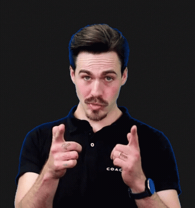 A Man Wearing A Black Shirt And A Watch Giving A Thumbs Up GIF