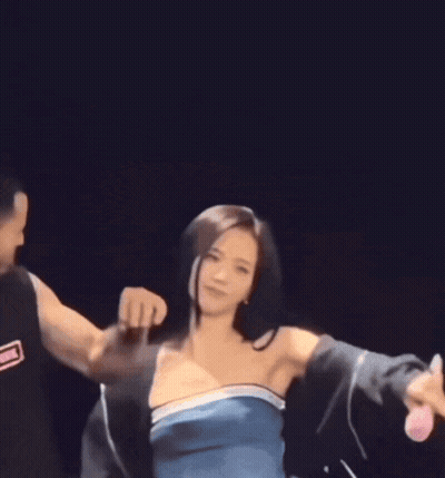 A Man Wearing A Black Shirt That Says Black Pink GIF