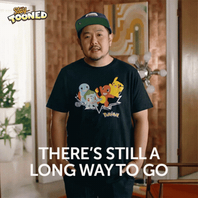 A Man Wearing A Black Shirt That Says Pokemon On It GIF