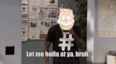 A Man Wearing A Black Shirt With A # On It GIF