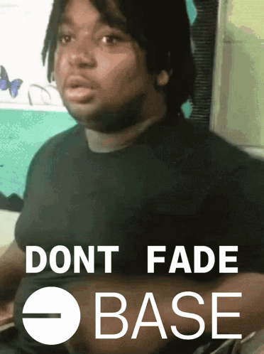 Man In Black Shirt With Dont Fade Base Text GIF