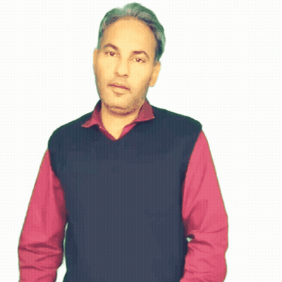 A Man Wearing A Black Vest That Says Rahul De GIF