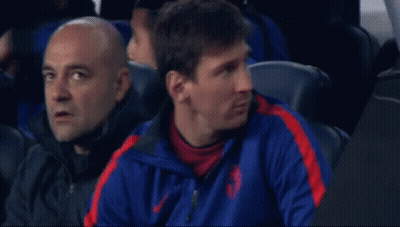 A Man Wearing A Blue And Red Nike Jacket GIF