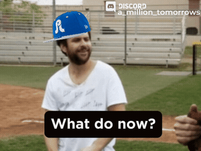 A Man Wearing A Blue Hat With The Letter R On It GIF