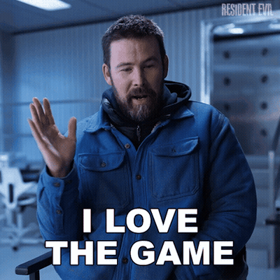 A Man Wearing A Blue Jacket Says I Love The Game GIF