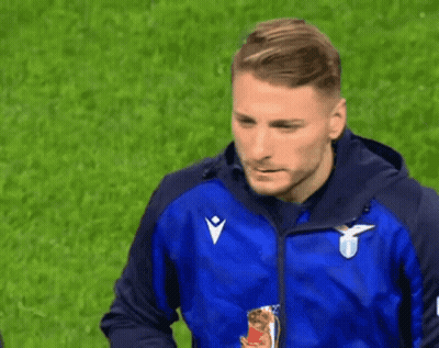 A Man Wearing A Blue Jacket With A White Eagle On It GIF