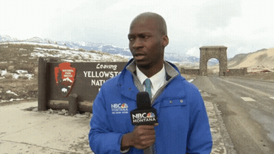 A Man Wearing A Blue Jacket With Nbc Montana On It GIF