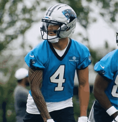 A Man Wearing A Blue Jersey With The Number 4 GIF
