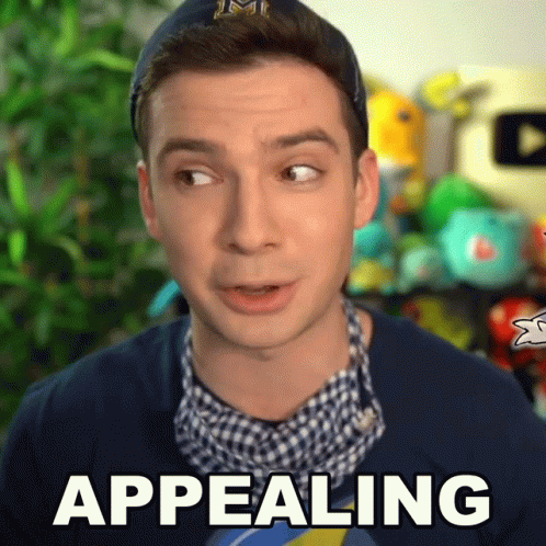 Man In Blue Shirt And Hat Saying Appealing GIF