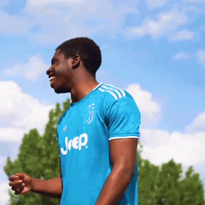 A Man Wearing A Blue Shirt That Says Jeep On The Front GIF