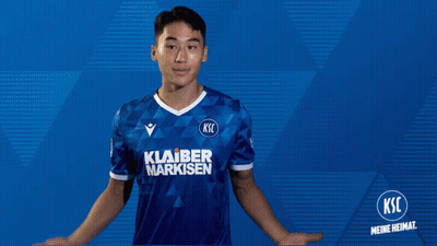 A Man Wearing A Blue Shirt That Says Ksic GIF