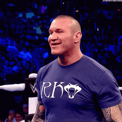 A Man Wearing A Blue Shirt That Says Rko GIF