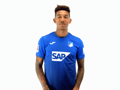 A Man Wearing A Blue Shirt That Says Sap GIF