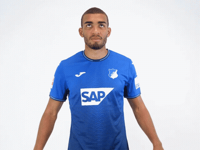 A Man Wearing A Blue Shirt That Says Sap On It GIF