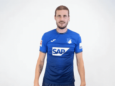A Man Wearing A Blue Shirt That Says Sap GIF