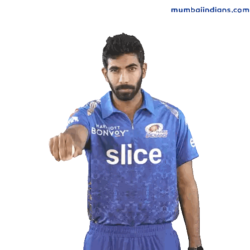 A Man Wearing A Blue Shirt That Says Slice Sticker