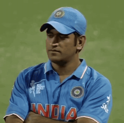 A Man Wearing A Blue Shirt With India Written On It GIF
