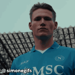 A Man Wearing A Blue Shirt With Msc Written On It GIF