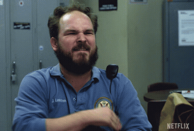 A Man Wearing A Blue Shirt With The Name J. Lee On It Giving A Thumbs Up GIF