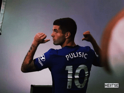 A Man Wearing A Blue Shirt With The Number 10 On The Back GIF