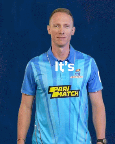 A Man Wearing A Blue Shirt With The Words It 'S Game Time On It GIF