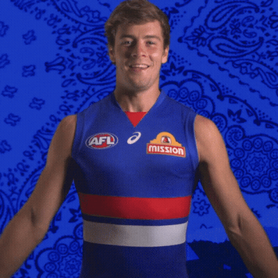 A Man Wearing A Blue Tank Top With Afl And Mission On It GIF