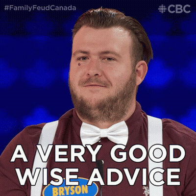 A Man Wearing A Bow Tie And Suspenders Says " A Very Good Wise Advice " GIF