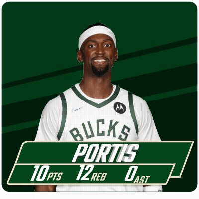 A Man Wearing A Bucks Jersey With A Headband On GIF