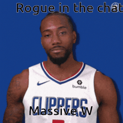 A Man Wearing A Clippers Jersey With A Blue Background GIF