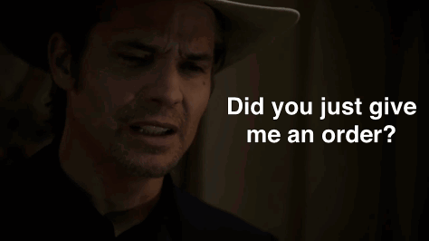 A Man Wearing A Cowboy Hat Is Asking If He Just Gave Me An Order GIF