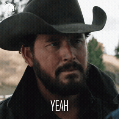 A Man Wearing A Cowboy Hat Says Yeah GIF