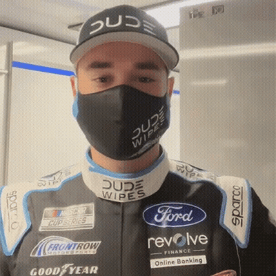 A Man Wearing A Dude Wipes Mask And A Hat GIF