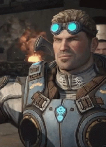 A Man Wearing A Goggles And A Shield With The Letter S On It GIF