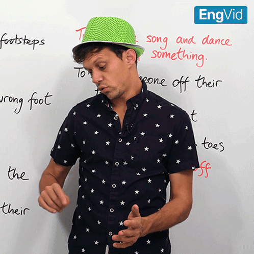 Green Hat Man With Song And Dance GIF