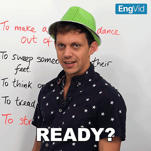 Man In Green Hat Says Ready GIF