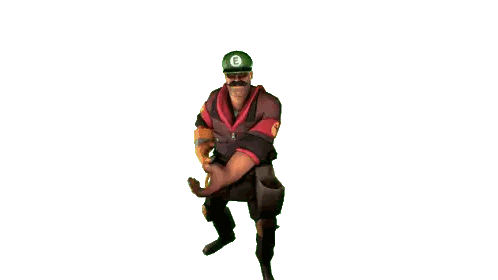 A Man Wearing A Green Hat With A Letter E On It Sticker