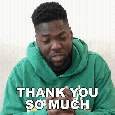 A Man Wearing A Green Hoodie Is Saying Thank You So Much GIF