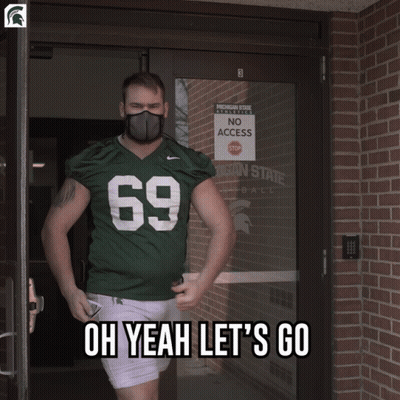 A Man Wearing A Green Jersey With The Number 69 GIF